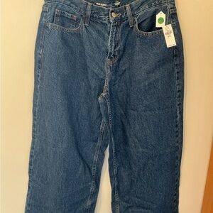Old Navy Women’s Wide Leg Denim Jeans - Dark Blue